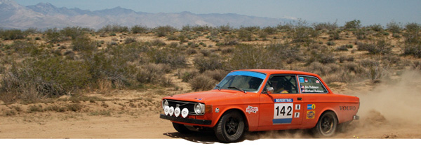 Jim Robison & Michael Robison hit the stages in their Volvo 142